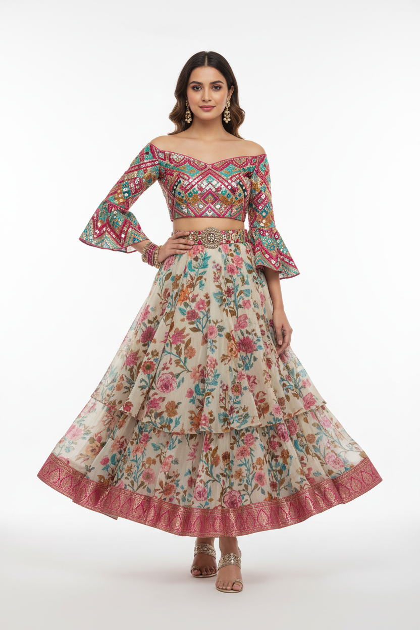 Crop Top & Skirt Set